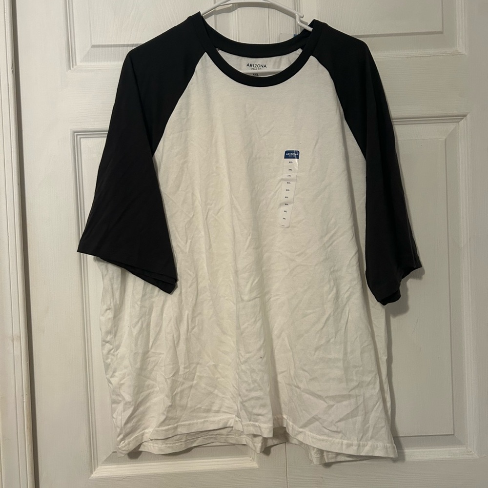 Arizona Jean Company Black and White Raglan Tee